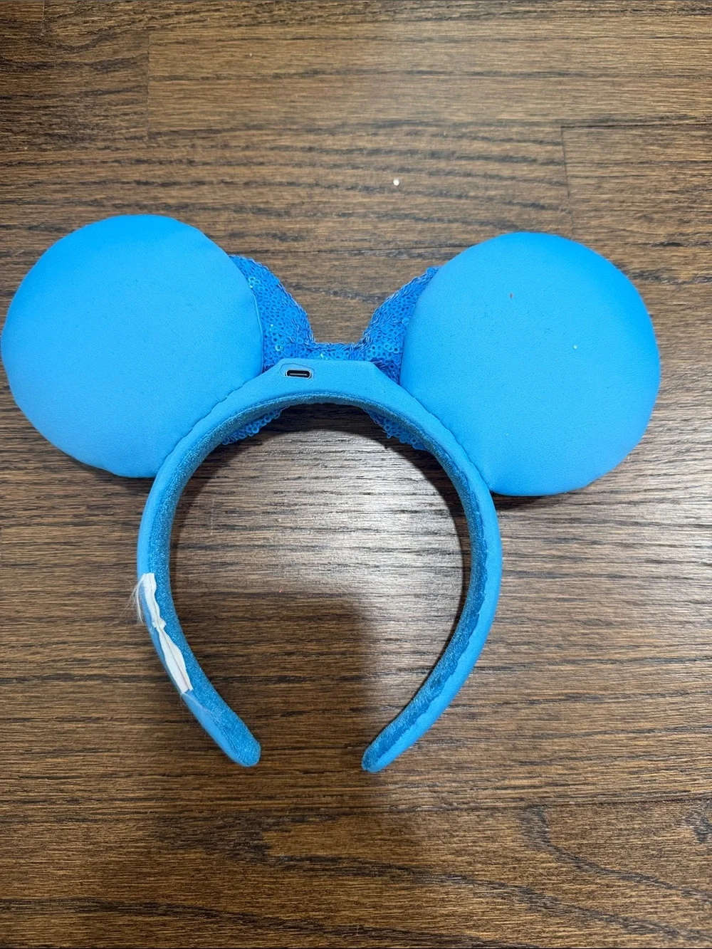 Disney Blue Hanukkah Menorah Sequin Bow Minnie Ears Headband
